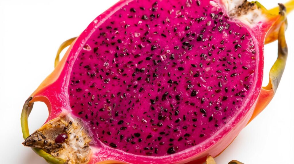 Close-up of Dragon Fruit flowers and fruits in ड्रैगन फ्रूट की खेती